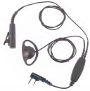 D Shape Two Wire Earpiece - Kenwood 2pin