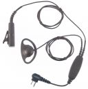 D Shape Two Wire Earpiece - Motorola 2 pin