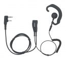 Hook Shaped Earpiece with Mic & PTT for Kenwood 2pin
