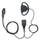 Basic D Shape Earpiece with Mic & PTT for Hytera PD7 series