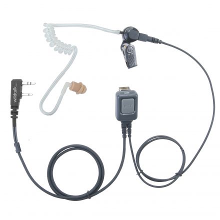 One wire Covert Acoustic Tube Earpiece for Kenwood