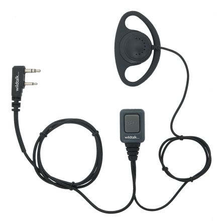 D shape earpiece for Kenwood 2 pin