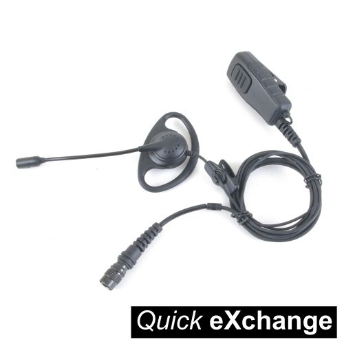 DBT-QX | Basic D Shape Earpiece with Boom Mic for any radio