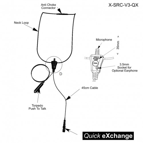 X-SRC-V3-QX | SRC Type 3 Covert Inductive Loop Harness