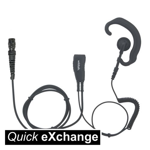 HCC-QX | D Shape Earpiece, Mic & PTT for any Radio