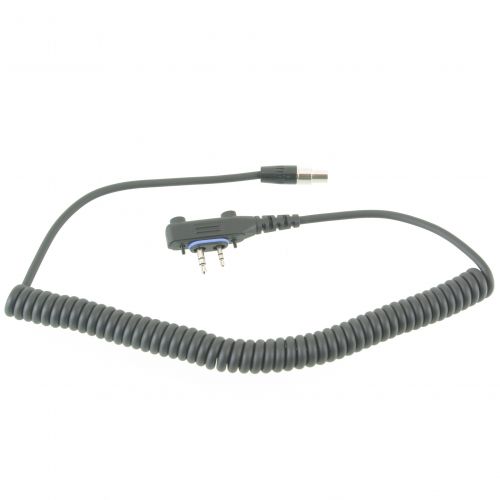 PEL-CURLY-FLX2-IS | Cable for  Peltor FLX2 and Icom 2 pin