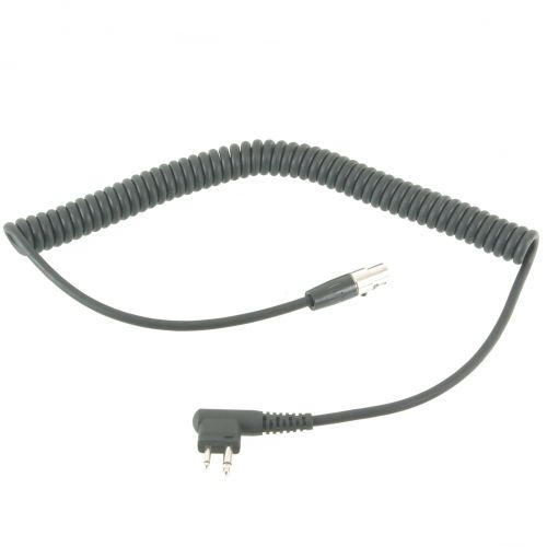 PEL-CURLY-FLX2-M | Cable for  Peltor FLX2 and Motorola 2 pin