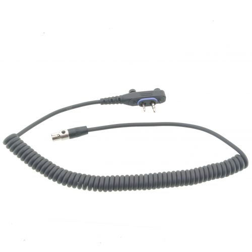 PEL-CURLY-FLX2-IS | Cable for  Peltor FLX2 and Icom 2 pin