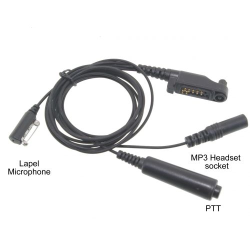 MP3-3W-PD6 | MP3 Covert three wire Hytera PD605, PD685, X1 etc