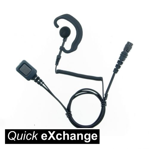 HCC-QX | Hook Shape Earpiece, Mic & PTT for any Radio