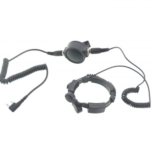 TTT-K | Covert Twin Throat Mic with Large PTT for Kenwood