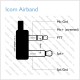 Icom airband cable